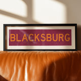 Framed Blacksburg Maroon Bus Scroll - Tejas Country Club