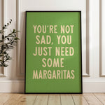 Margarita Humor Wall Art Home Decor Art Print - Tejas Country Club