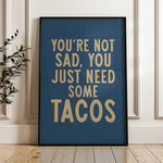 Taco Humor Wall Art Home Decor Art Print - Tejas Country Club