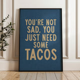 Taco Humor Wall Art Home Decor Art Print - Tejas Country Club