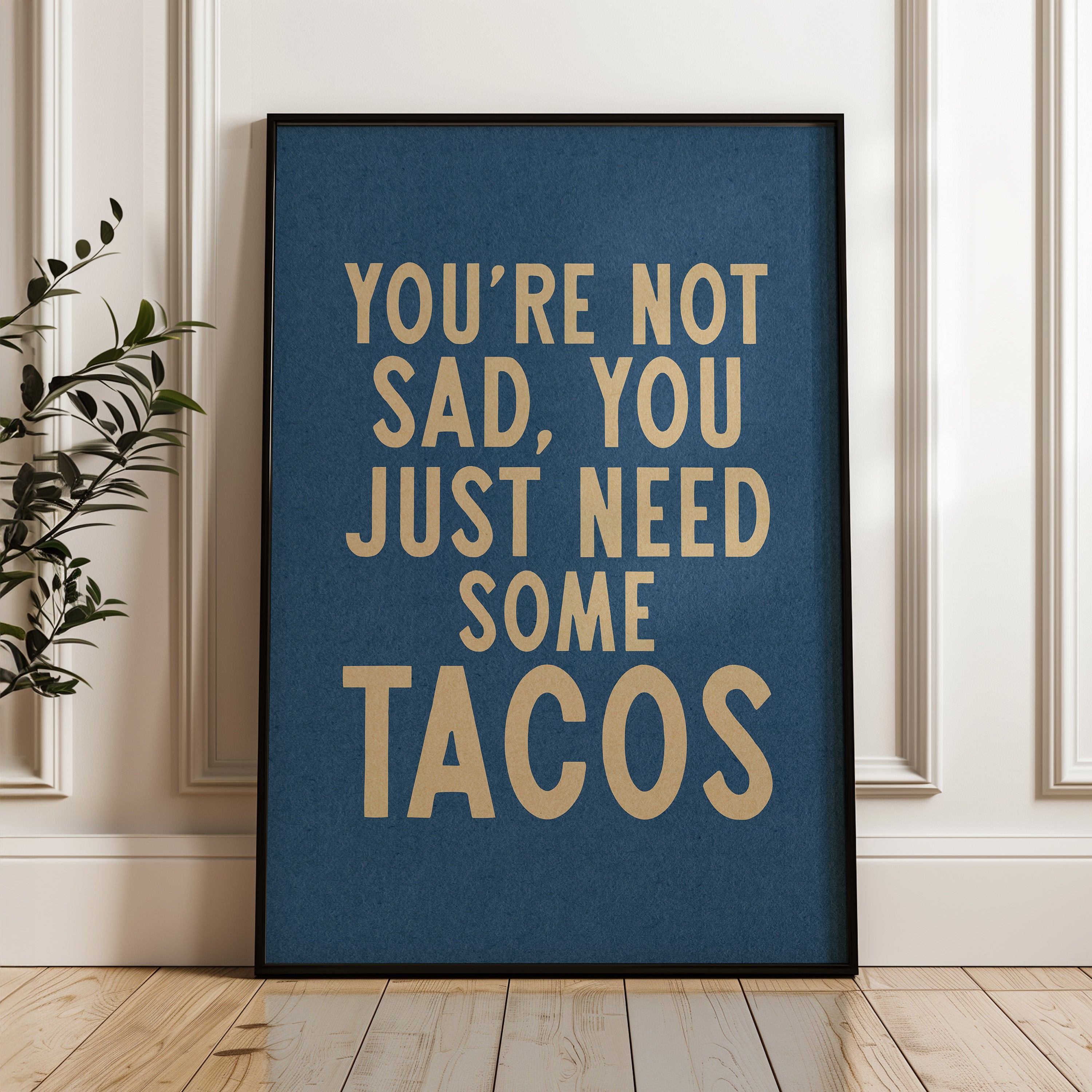 Taco Humor Wall Art Home Decor Art Print - Tejas Country Club