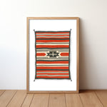 Southwestern Native Style Stripes Rug Art Print #1 - Tejas Country Club
