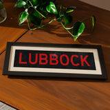 Framed Lubbock Red and Black Bus Scroll - Tejas Country Club