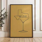 Texas Wine Chardonnay Art Print - Tejas Country Club