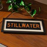 Framed Stillwater Orange Bus Scroll - Tejas Country Club