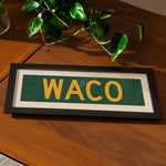 Framed Waco Green Bus Scroll - Tejas Country Club