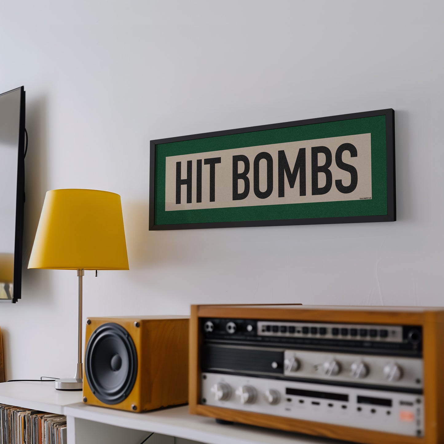Framed Hit Bombs Golf Art Scroll Sign