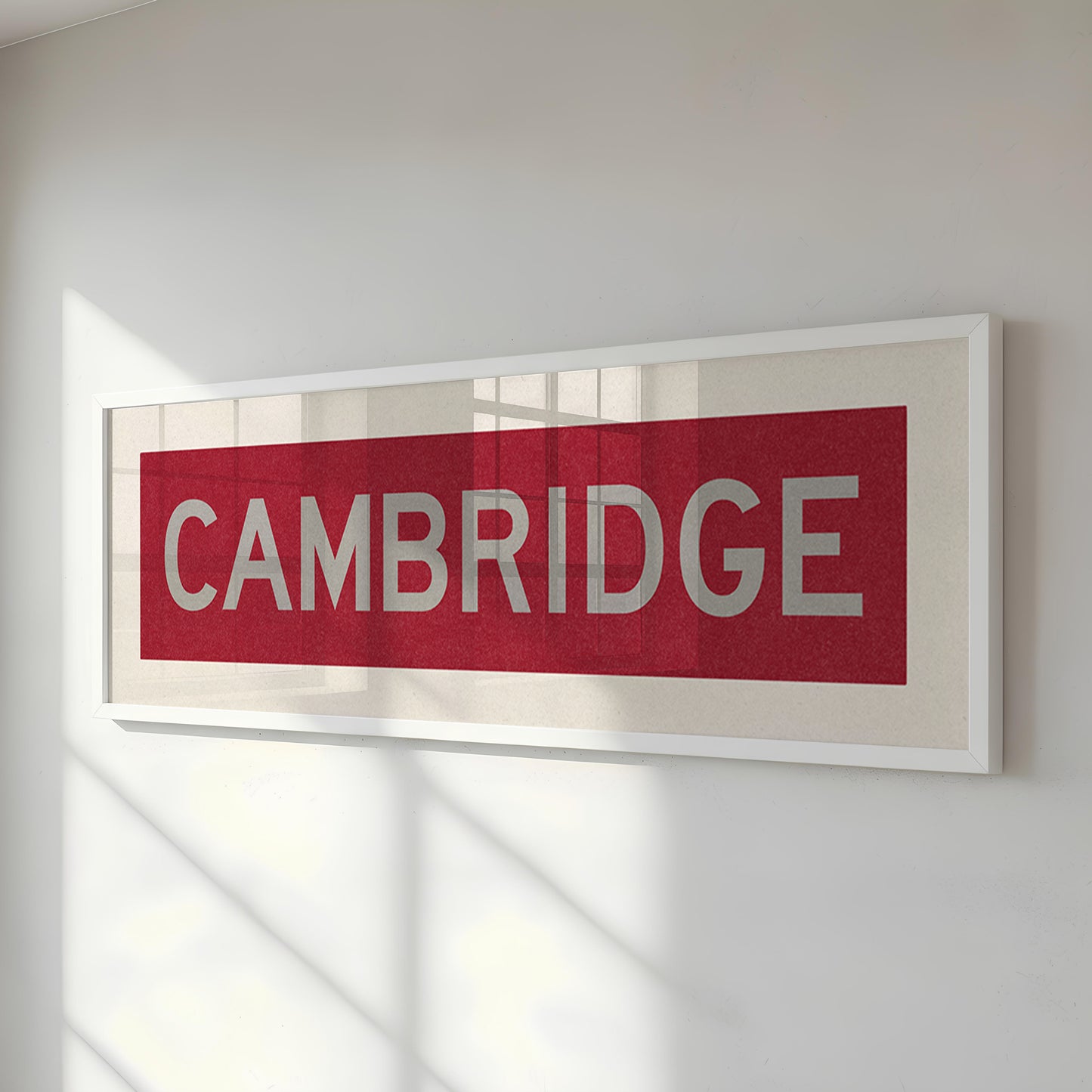 Framed Cambridge Crimson and Gray Bus Scroll