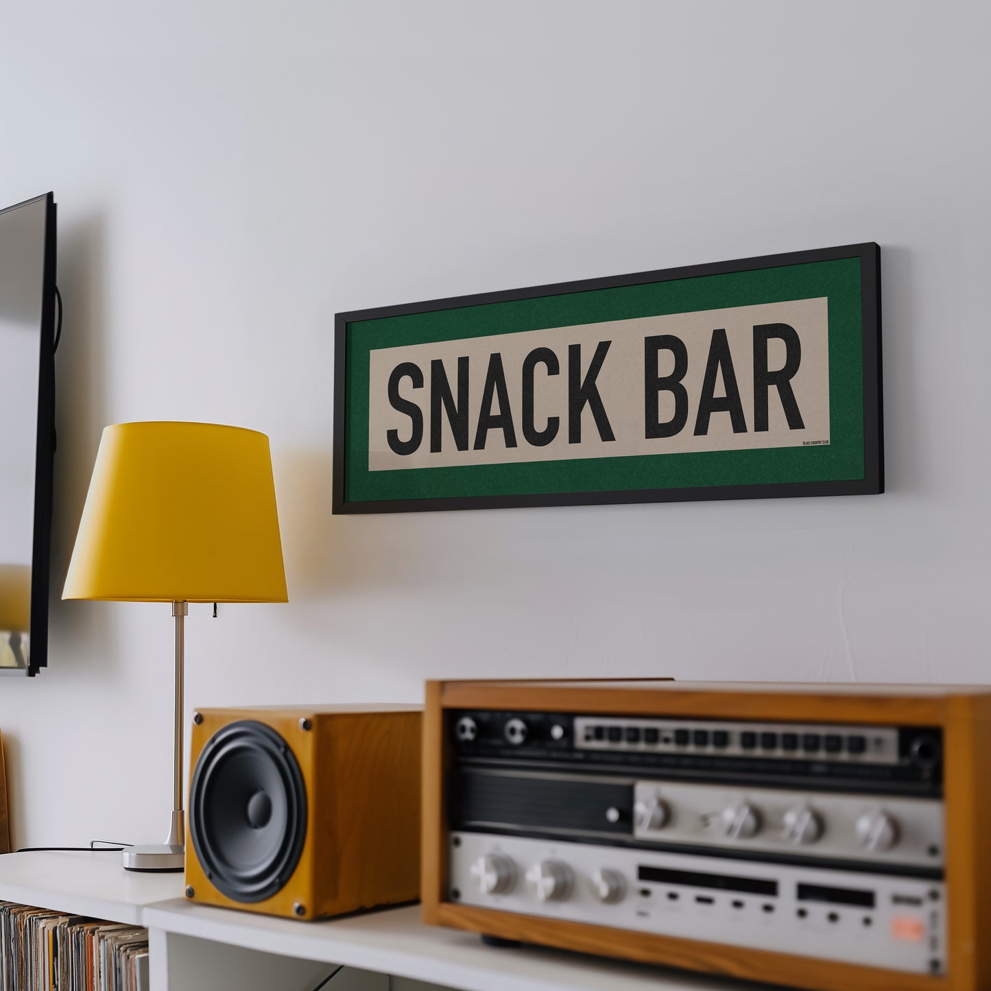 Framed Snack Bar Golf Art Scroll Print