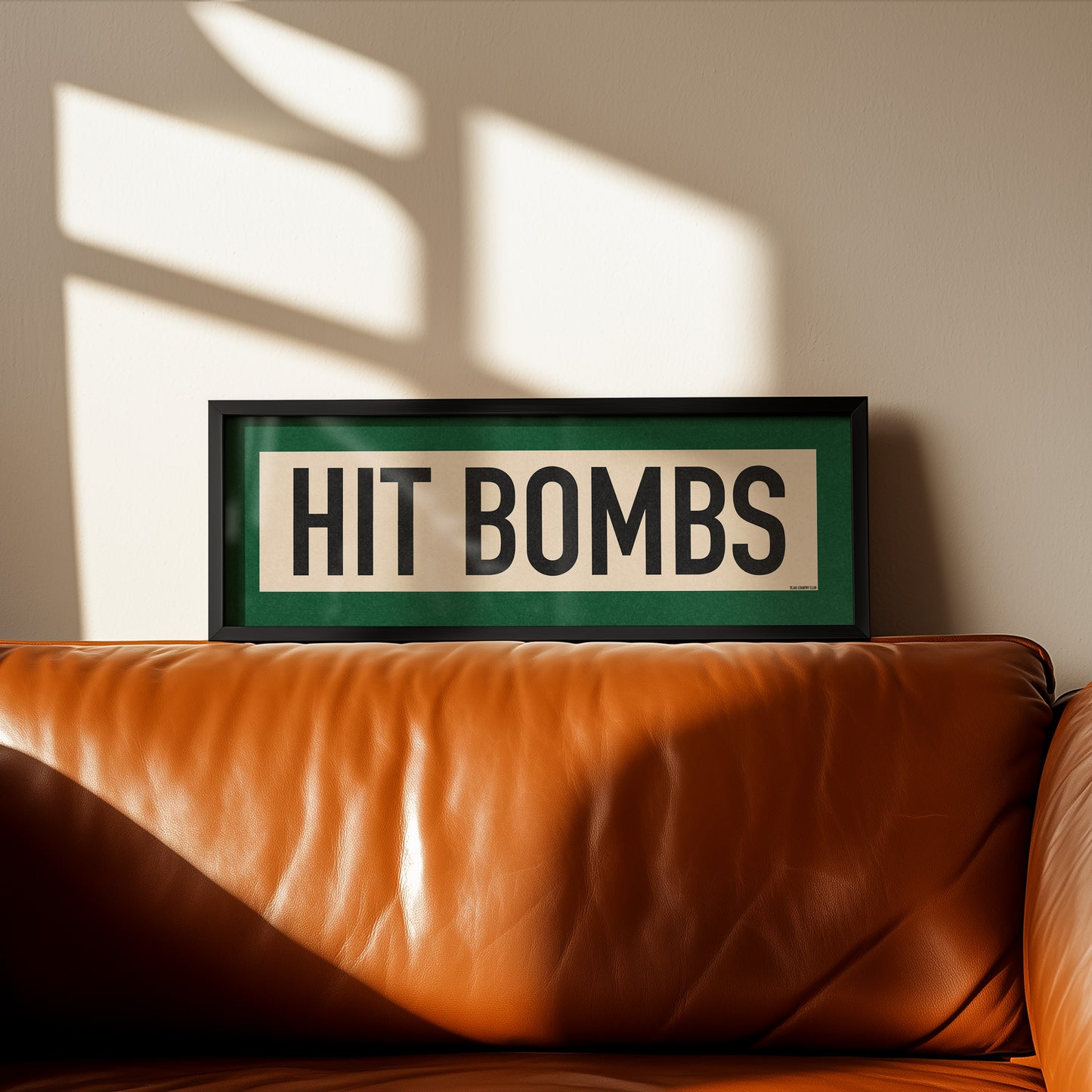 Framed Hit Bombs Golf Art Scroll Sign