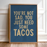 Taco Humor Wall Art Home Decor Art Print - Tejas Country Club