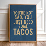 Taco Humor Wall Art Home Decor Art Print - Tejas Country Club