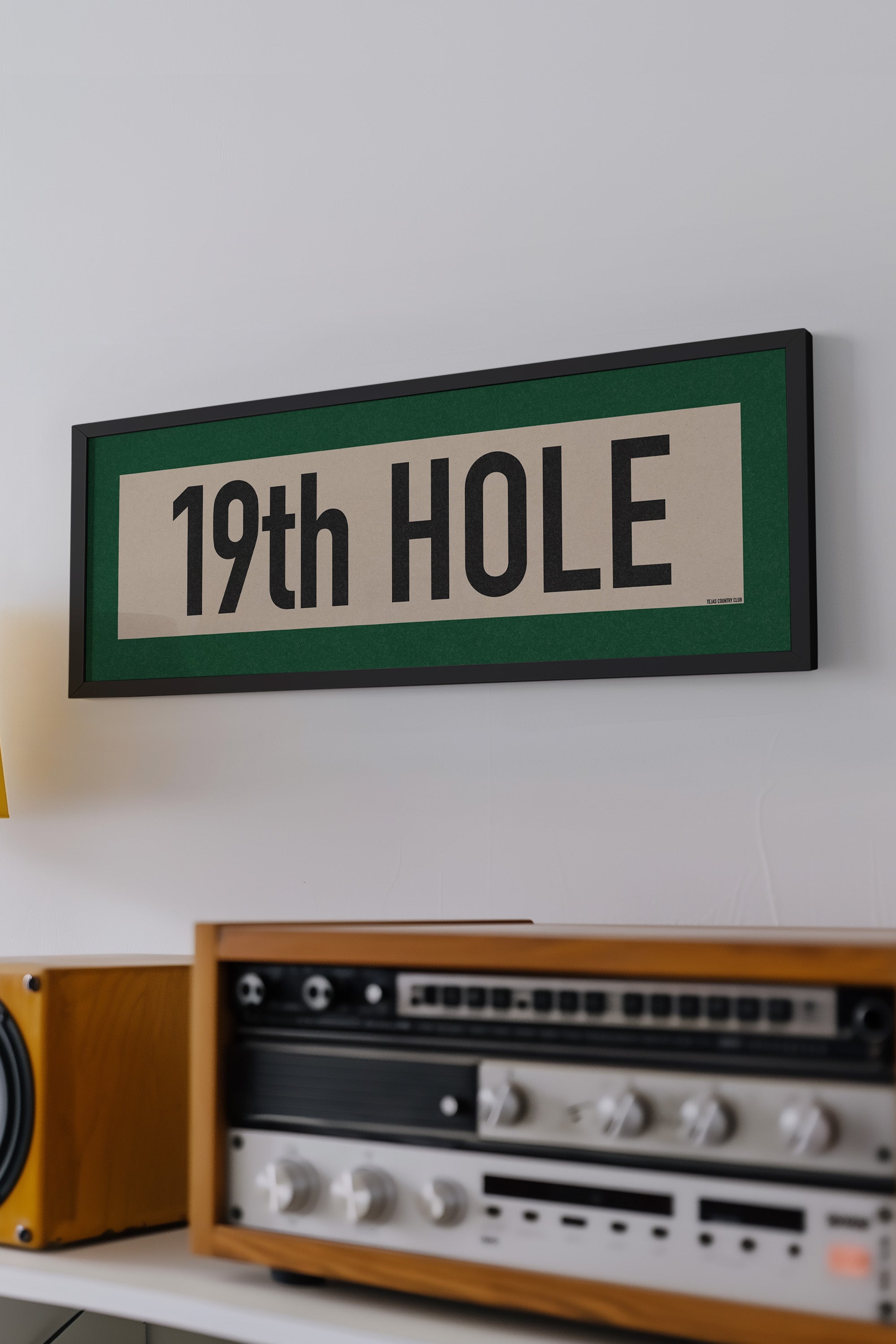 Framed 19th Hole Golf Art Scroll Print - Tejas Country Club