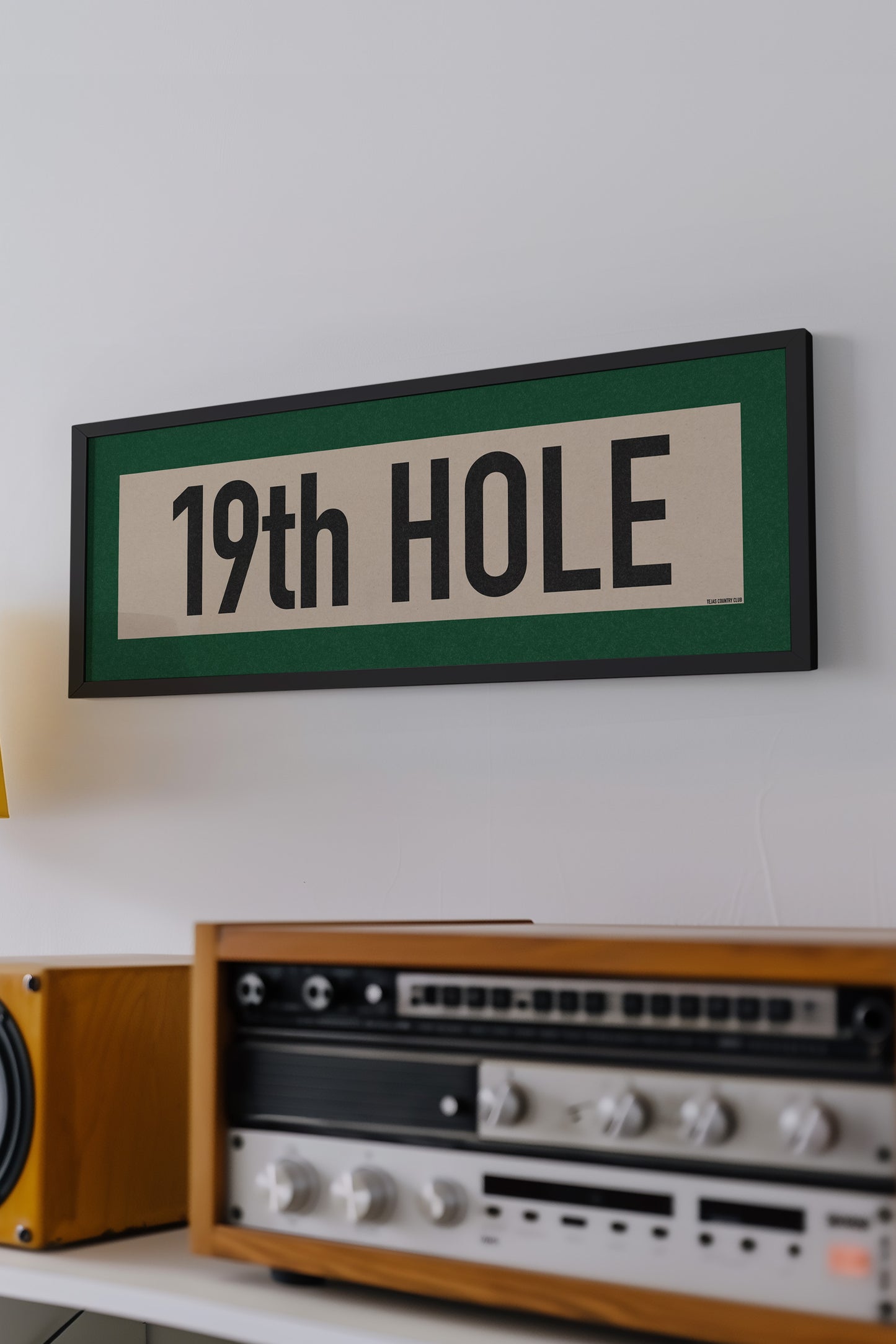 Framed 19th Hole Golf Art Scroll Print
