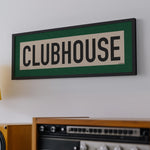 Framed Clubhouse Golf Art Scroll Sign - Tejas Country Club