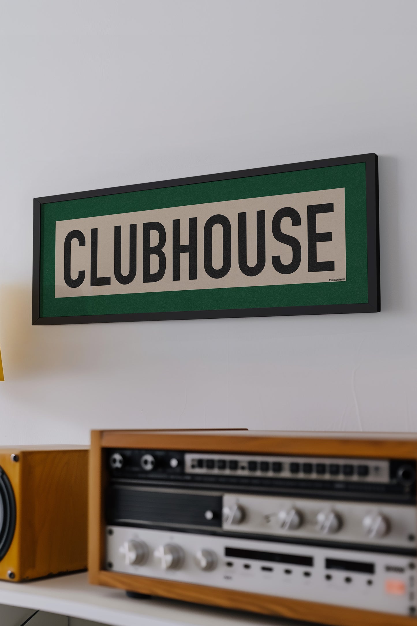 Framed Clubhouse Golf Art Scroll Sign - Tejas Country Club