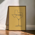 Texas Wine Chardonnay Art Print - Tejas Country Club