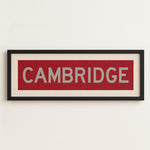 Framed Cambridge Crimson and Gray Bus Scroll - Tejas Country Club