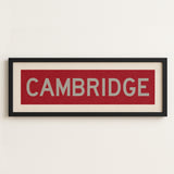 Framed Cambridge Crimson and Gray Bus Scroll - Tejas Country Club