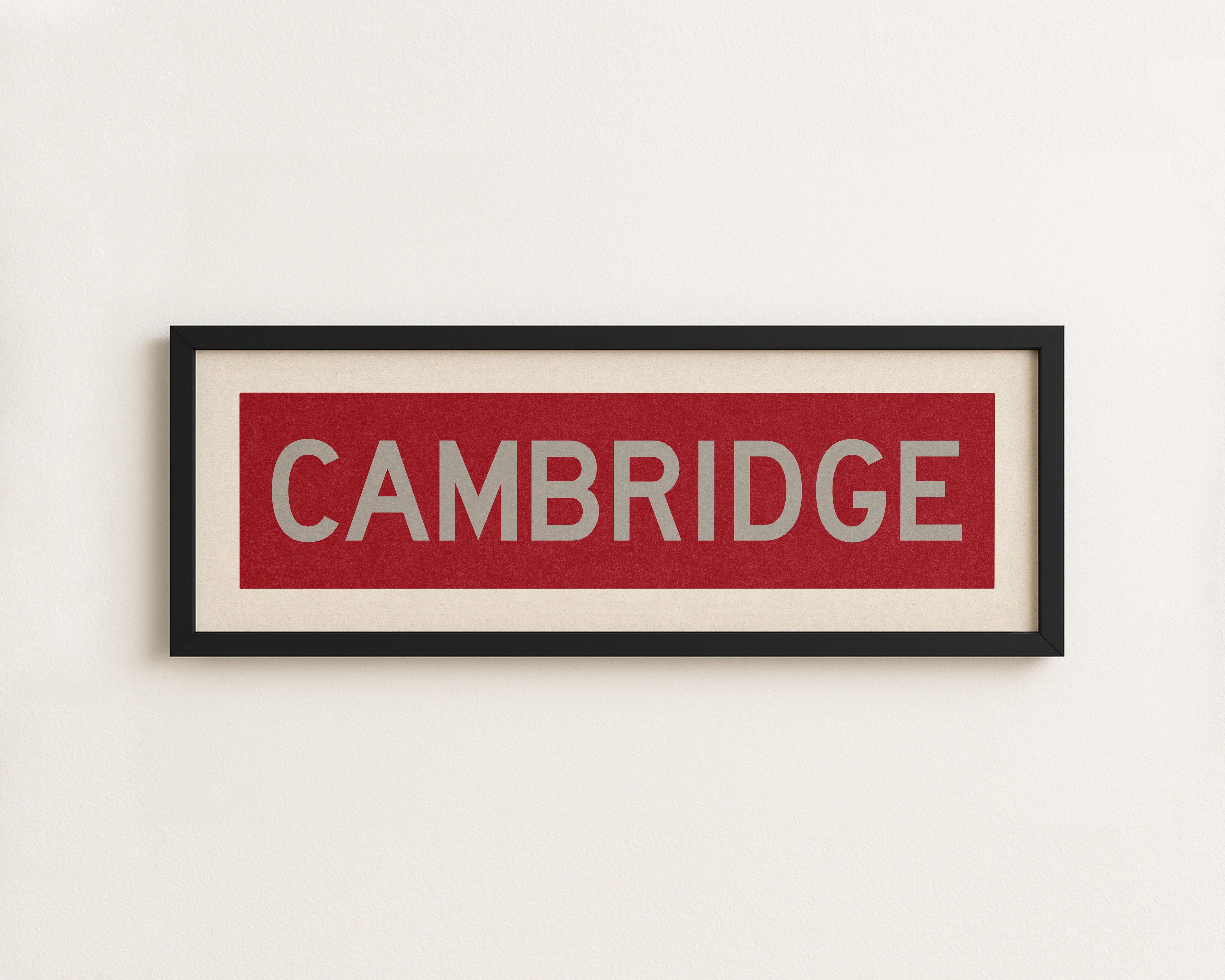 Framed Cambridge Crimson and Gray Bus Scroll - Tejas Country Club