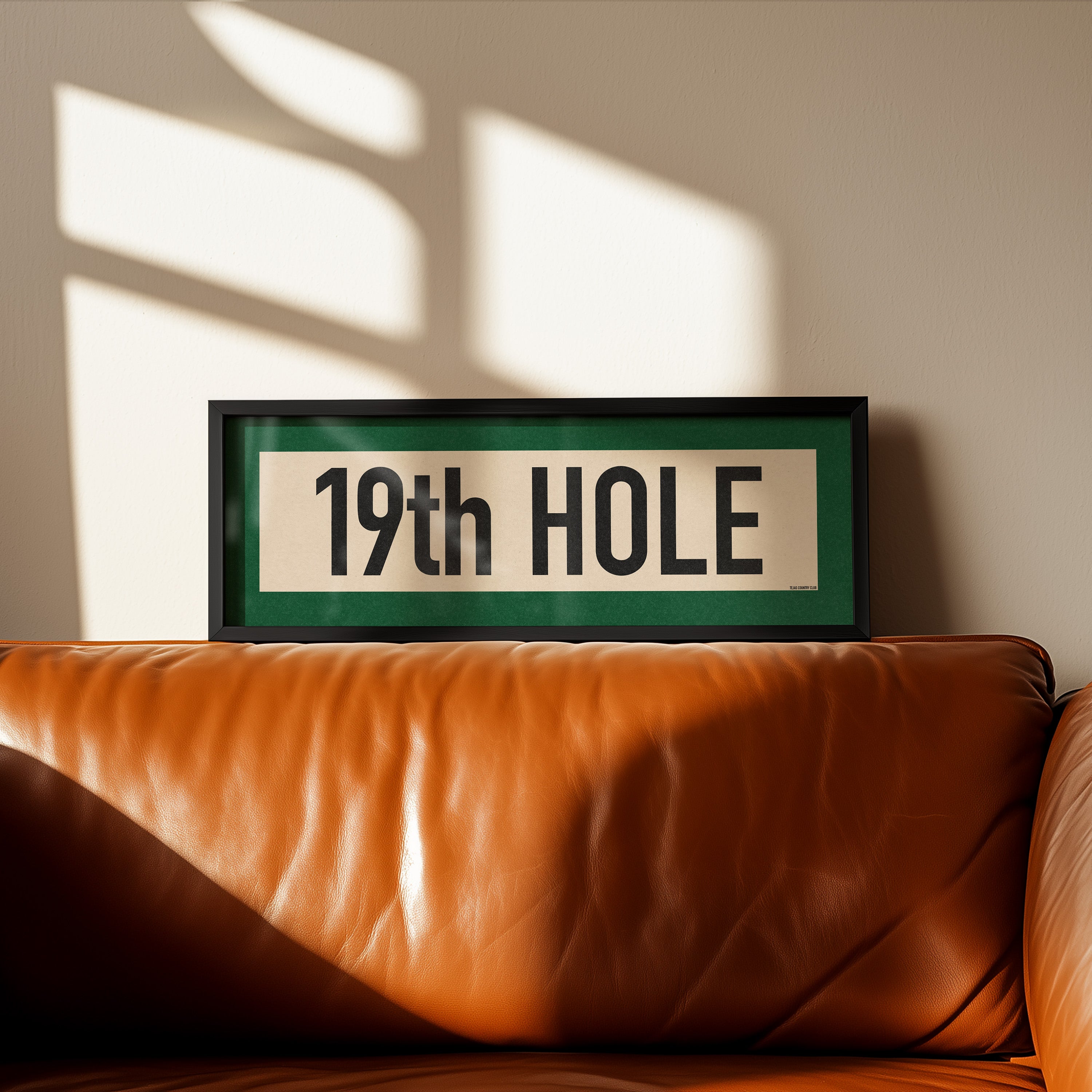Framed 19th Hole Golf Art Scroll Print - Tejas Country Club