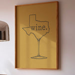 Texas Wine Chardonnay Art Print - Tejas Country Club