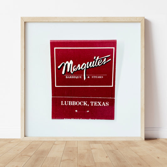 Mesquites Lubbock Texas Matchbook Photography Print