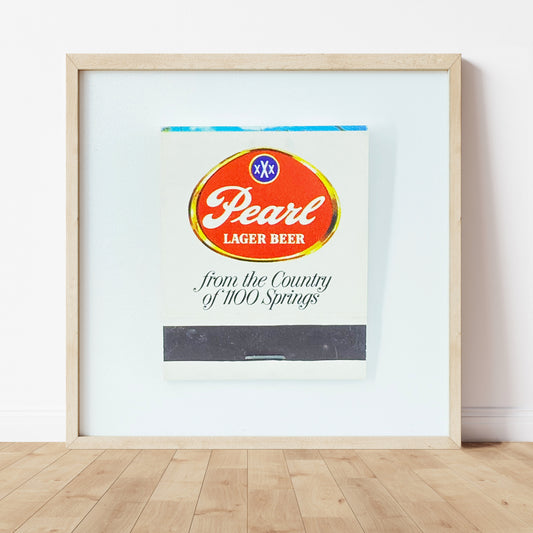 Pearl Beer Oval Matchbook Photography Print