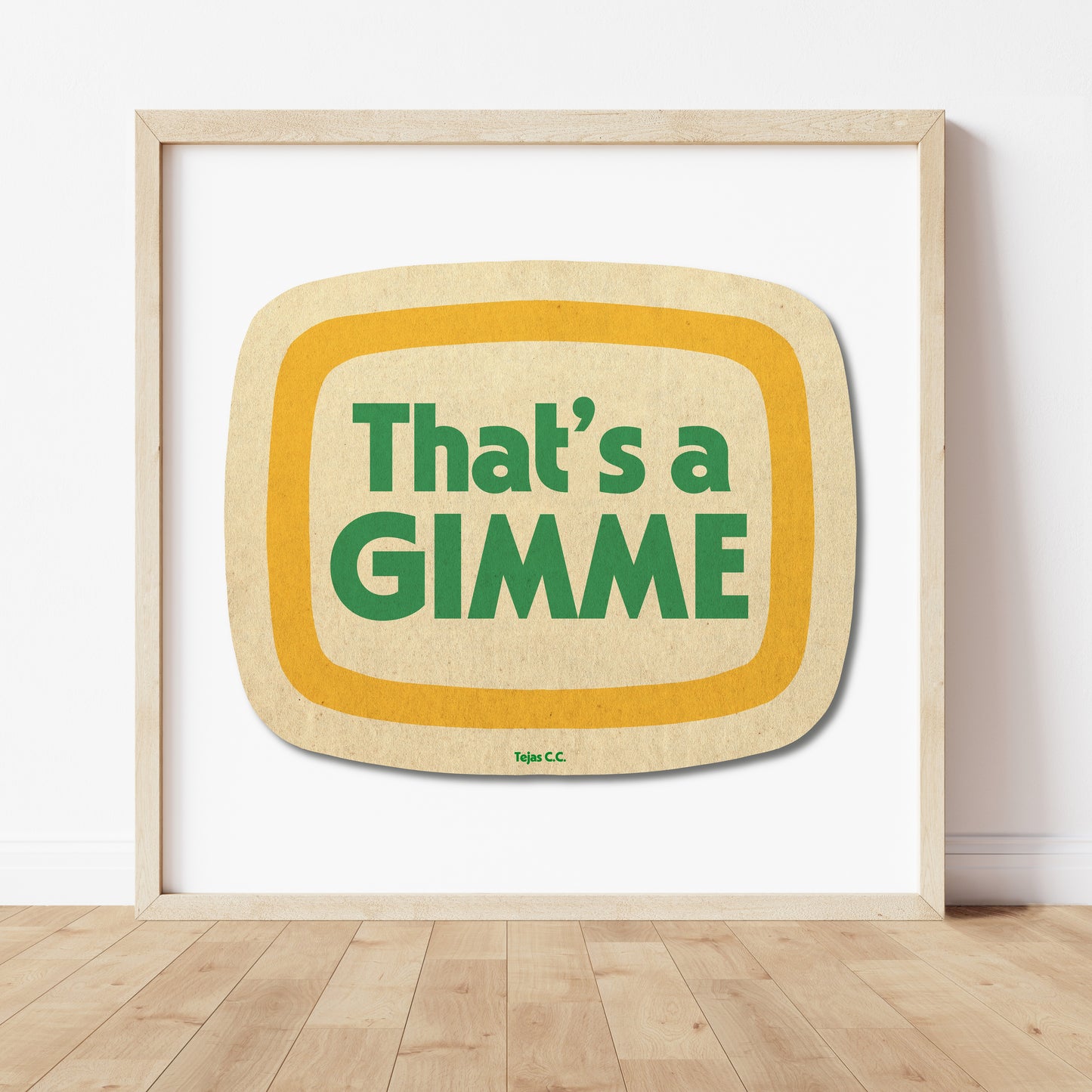 Retro That's A Gimme Golf Coaster Art Print