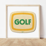 Retro Golf Coaster Art Print - Tejas Country Club