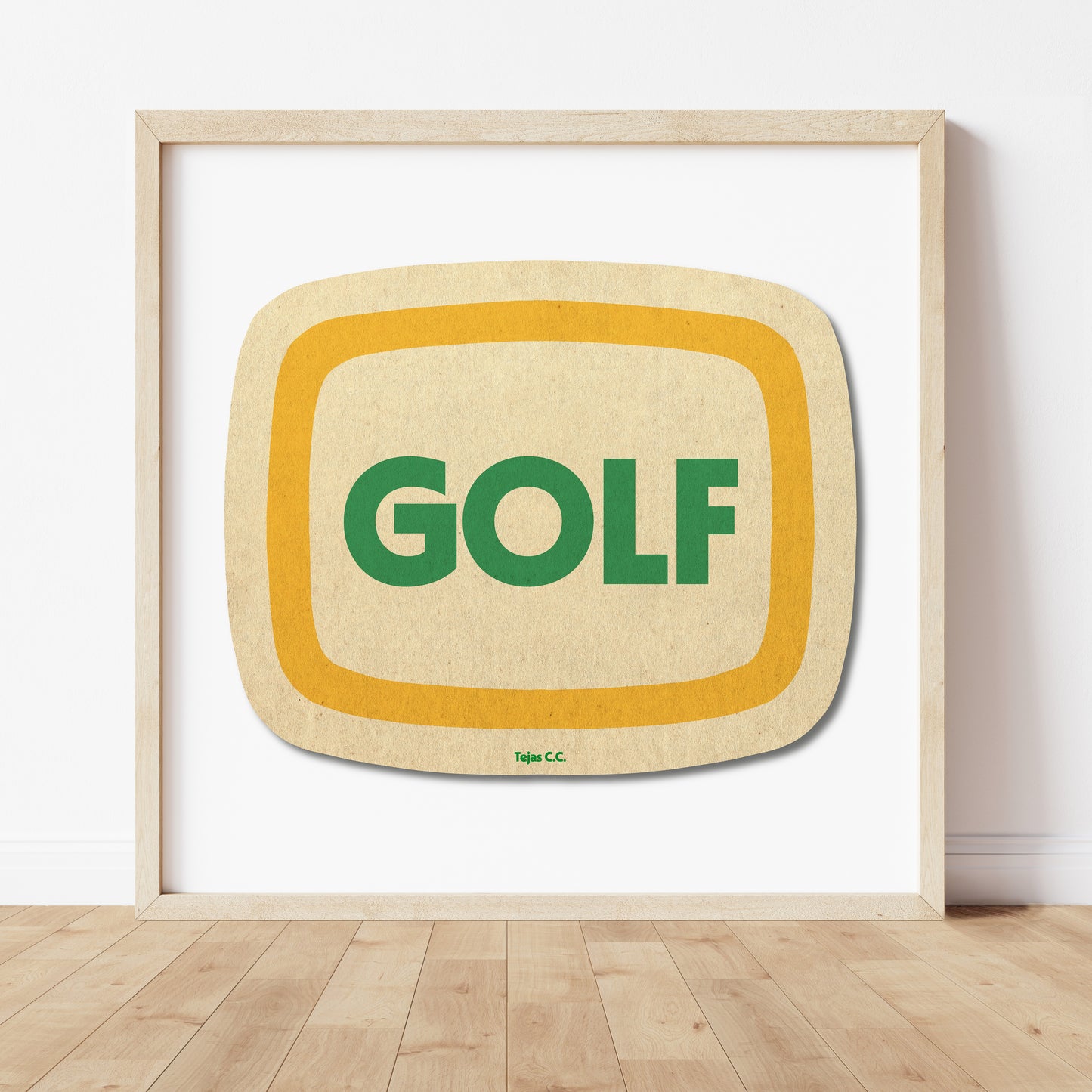 Retro Golf Coaster Art Print