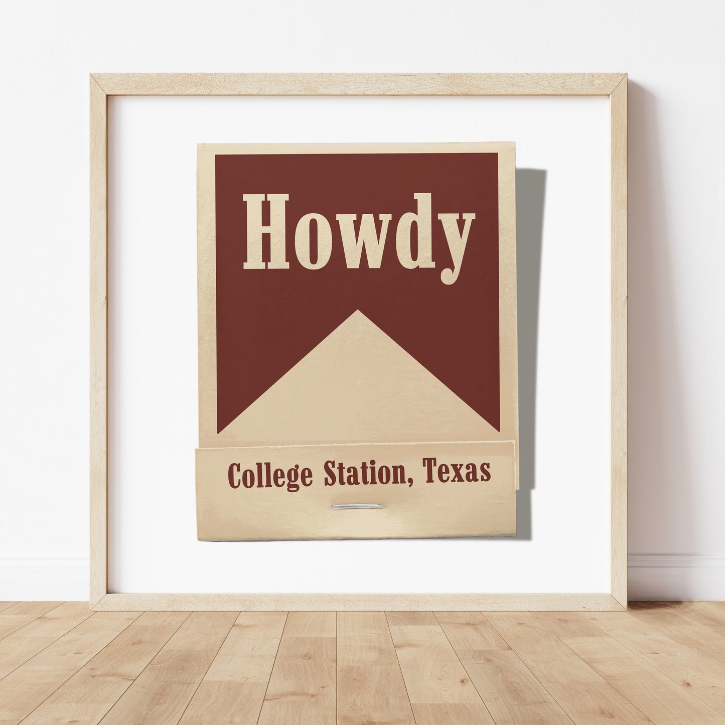 Howdy From College Station, Texas Matchbook Art Print