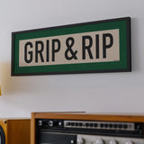 Framed Grip and Rip Golf Art Scroll Sign - Tejas Country Club