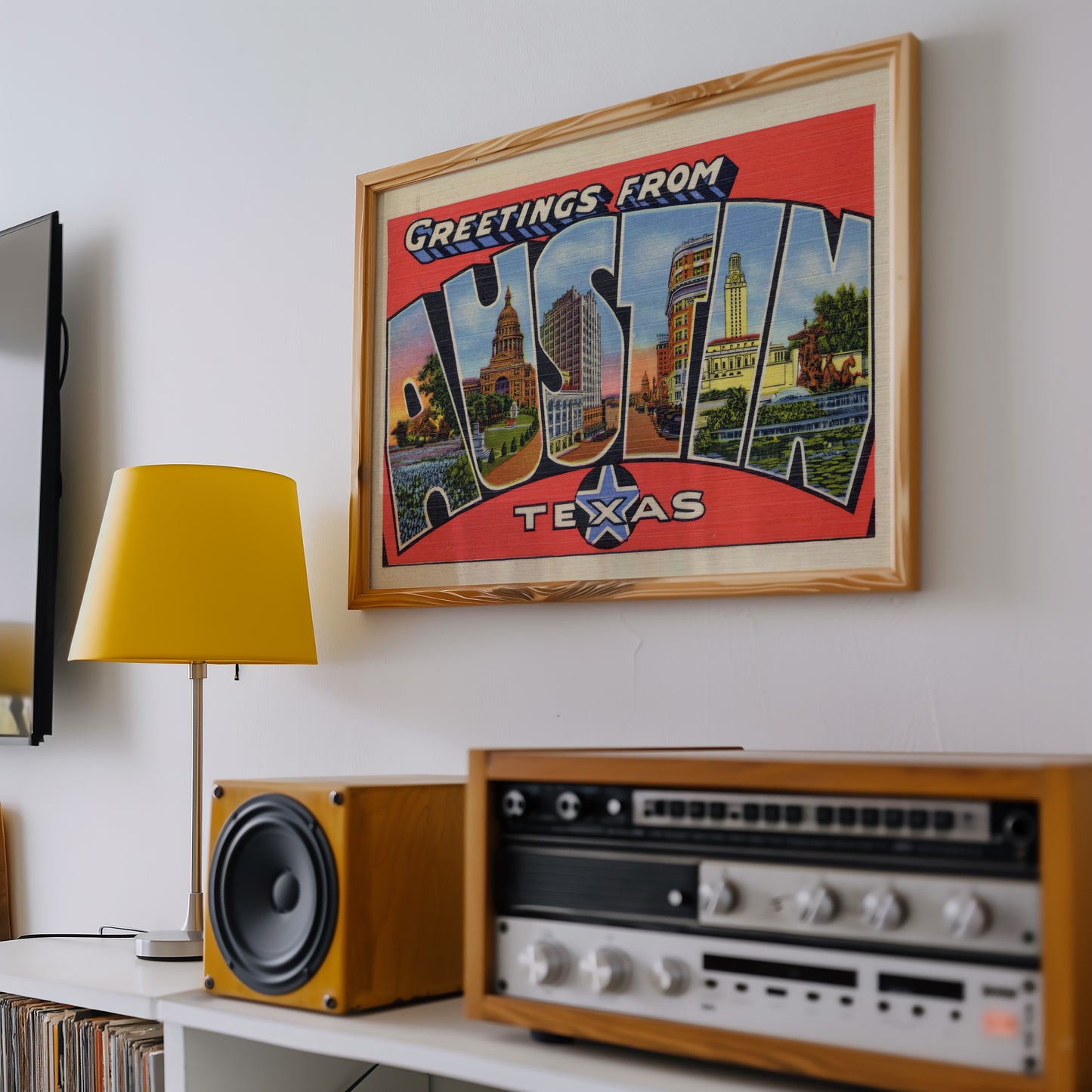 Austin Texas Vintage Postcard Print