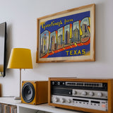 Greetings From Dallas Texas Vintage Postcard Print - Tejas Country Club