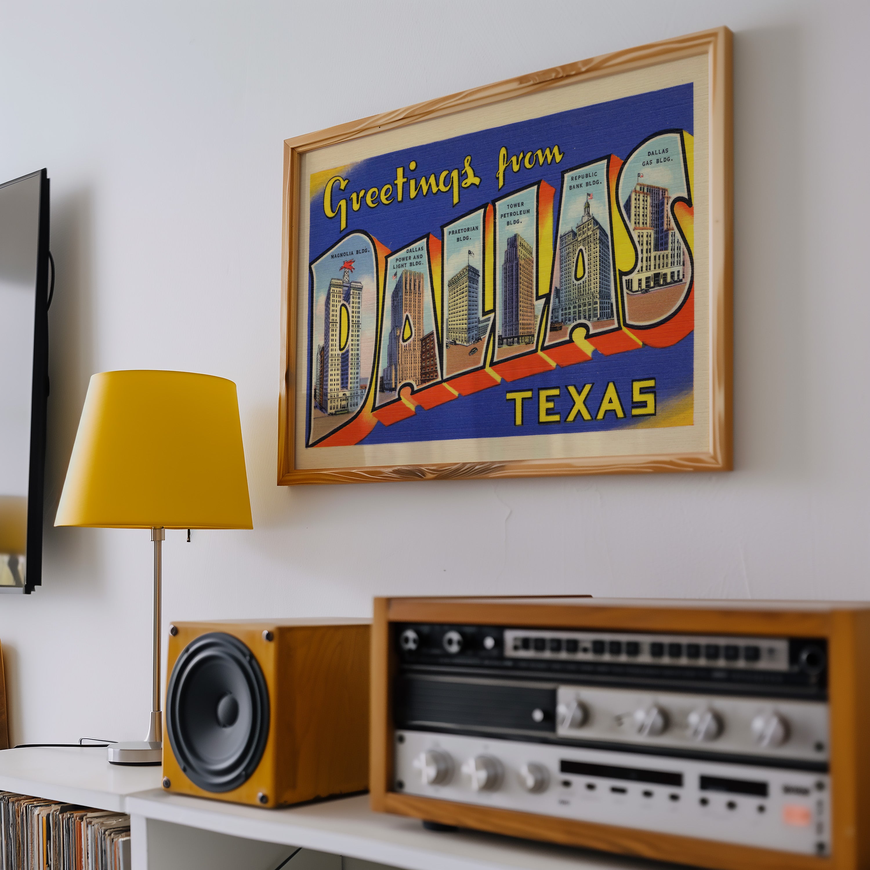 Greetings From Dallas Texas Vintage Postcard Print - Tejas Country Club