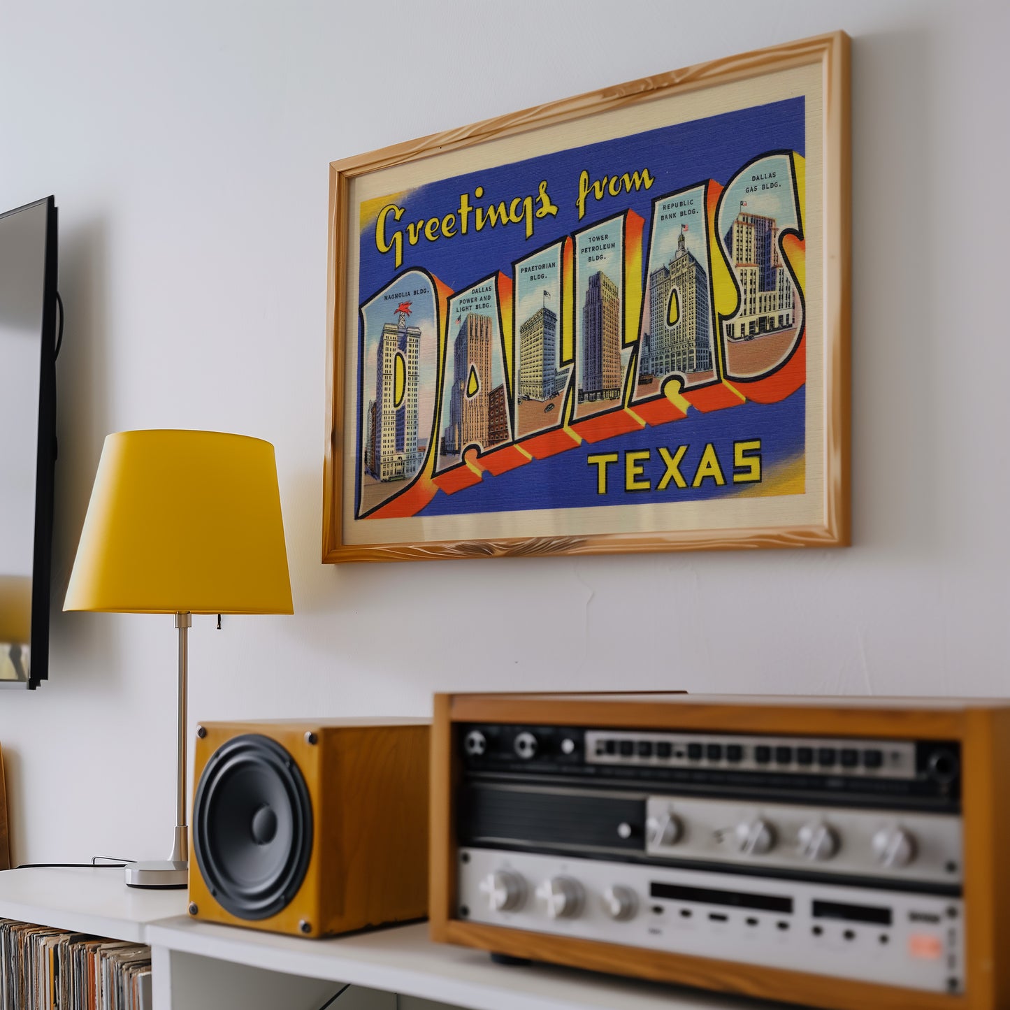 Greetings From Dallas Texas Vintage Postcard Print