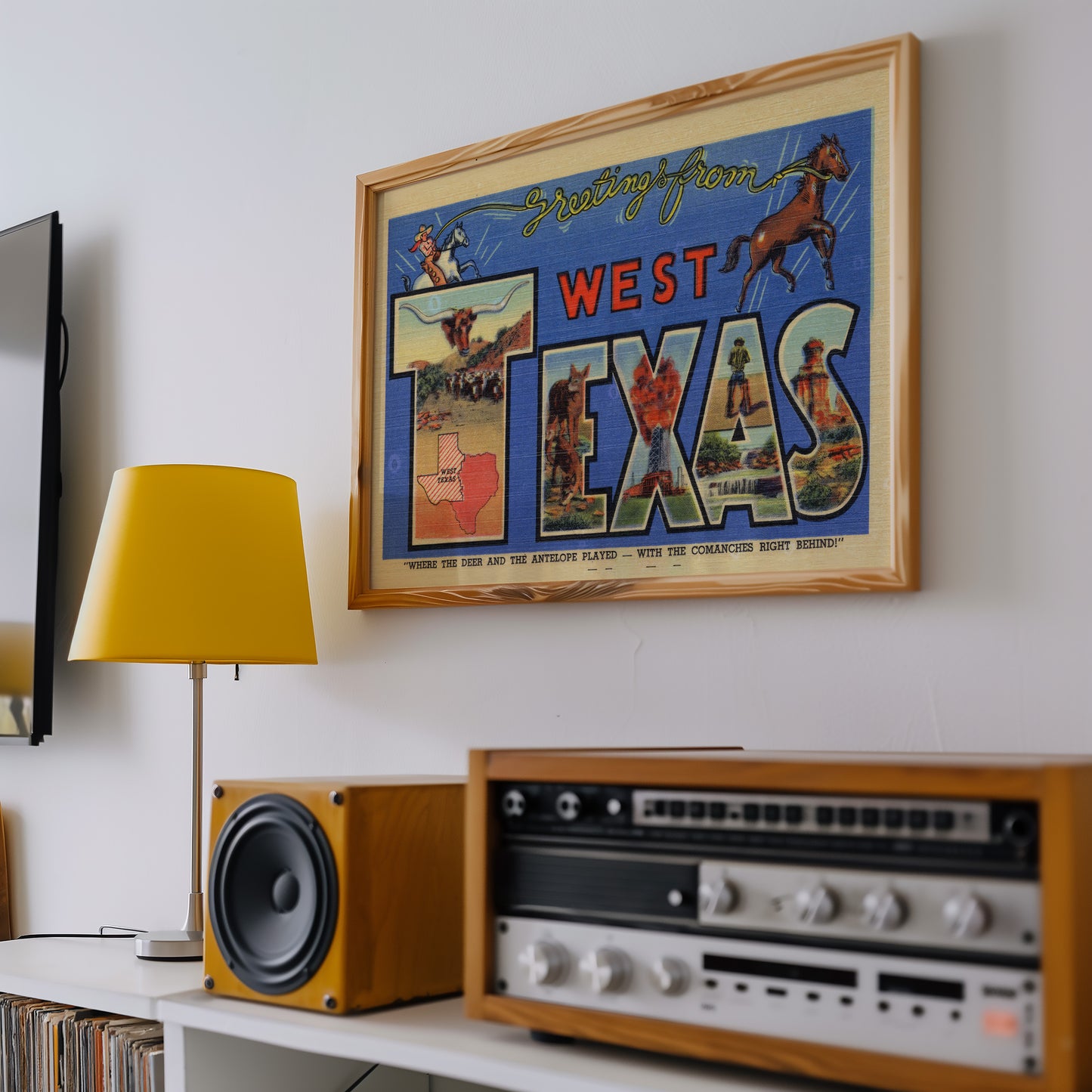 West Texas Vintage Postcard Print