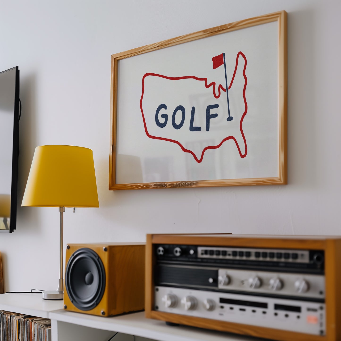 Golf Poster USA Golf Print