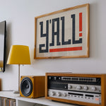 Y'all Typography Art Print - Tejas Country Club