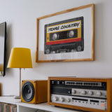 Texas Country Music Cassette Tape Art Print - Tejas Country Club