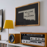Welcome To Oklahoma Vintage Road Sign Art Print - Tejas Country Club