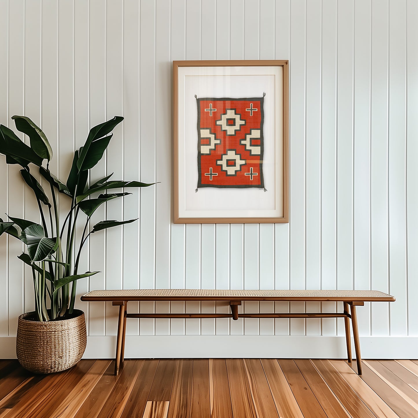 Southwestern Native Style Crosses Rug Art Print