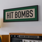 Framed Hit Bombs Golf Art Scroll Sign - Tejas Country Club