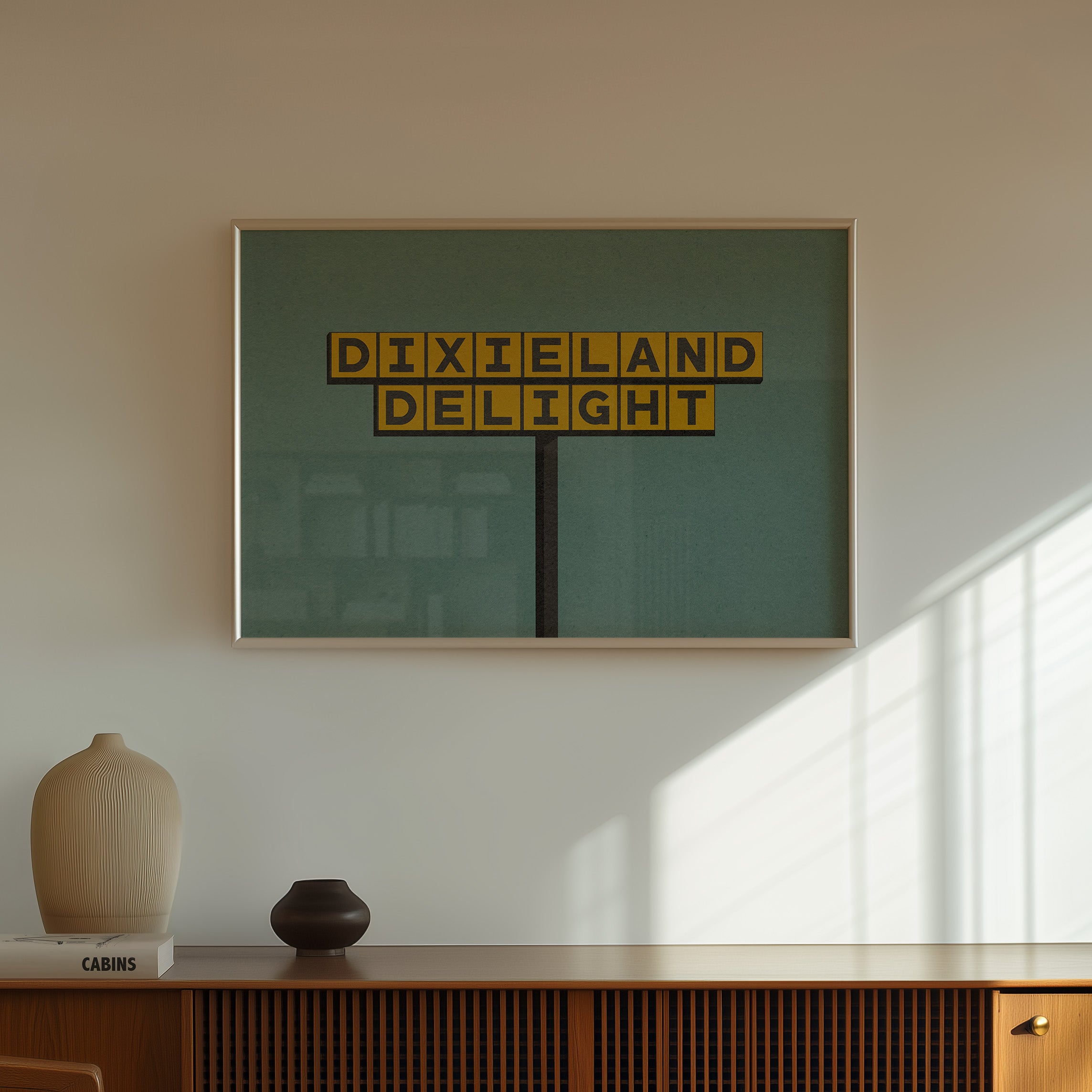Dixieland Delight Highway Sign Art Print - Tejas Country Club