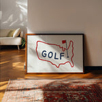 Golf Poster USA Golf Print - Tejas Country Club