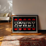 Black and Red Howdy Home Decor Art Print - Tejas Country Club