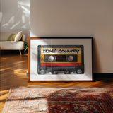 Texas Country Music Cassette Tape Art Print - Tejas Country Club