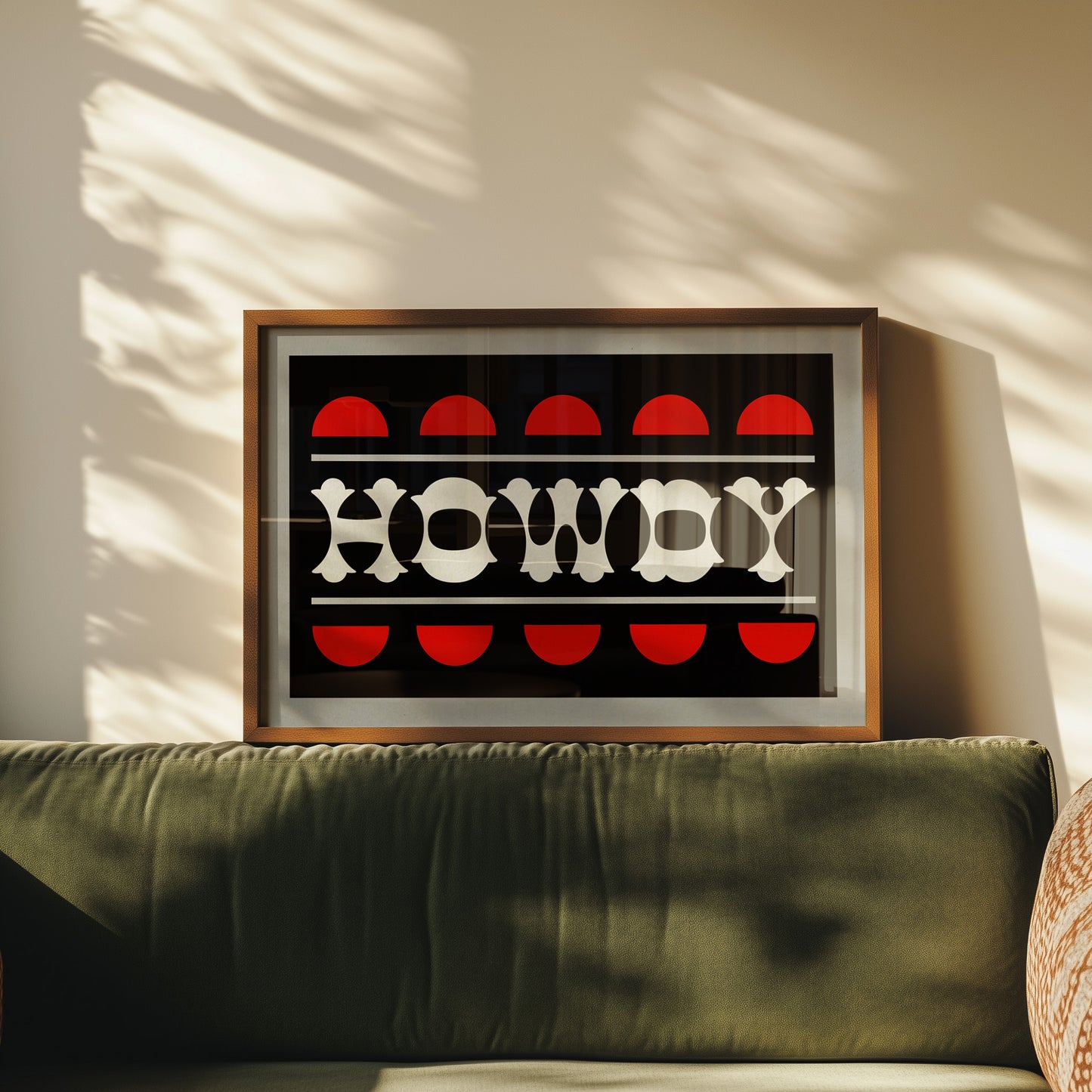 Black and Red Howdy Home Decor Art Print