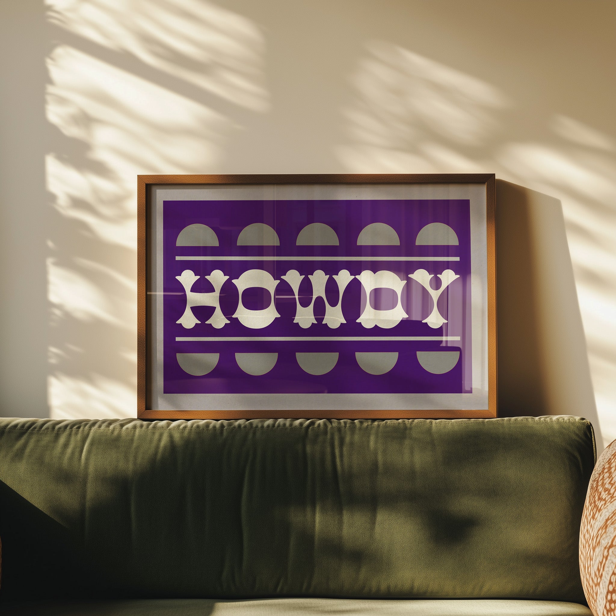 Purple and Silver Howdy Home Decor Arr Print - Tejas Country Club